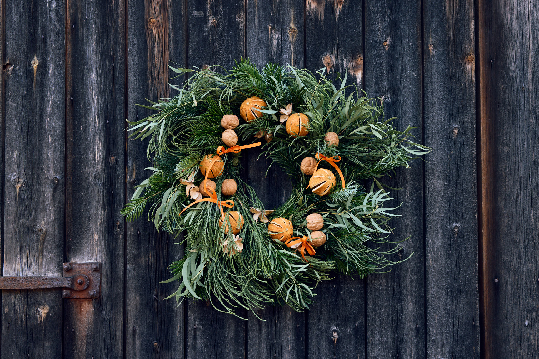 Partridge Orange handmade wreath